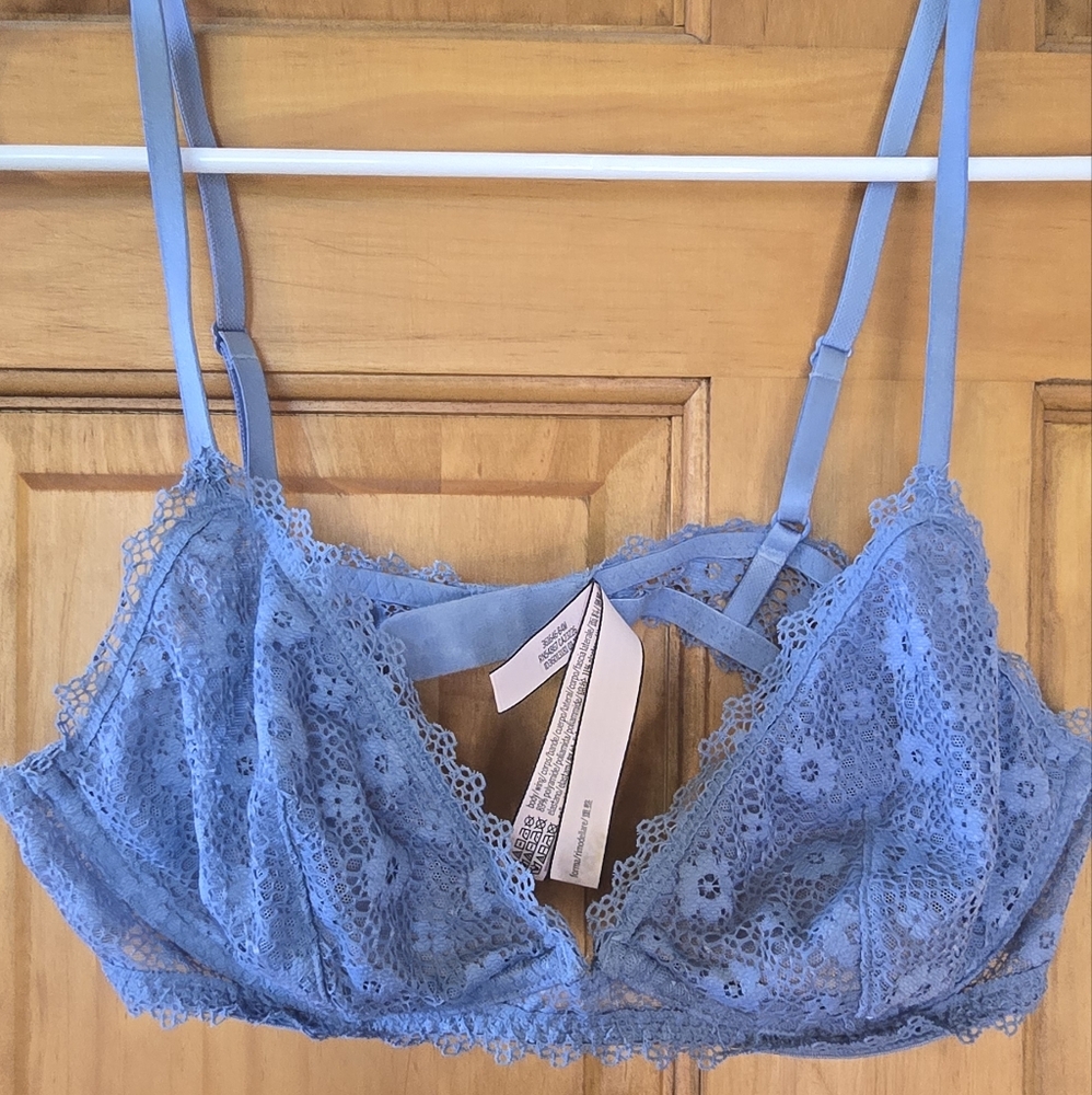 Victoria's Secret Blue Lace Bralette Intimates